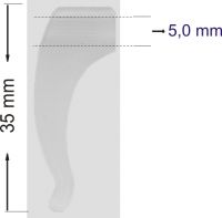 Softblock-B�gelenden transparent