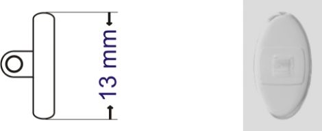 Silicon Seitenstege Halbweich/hart Oval Schraubsystem