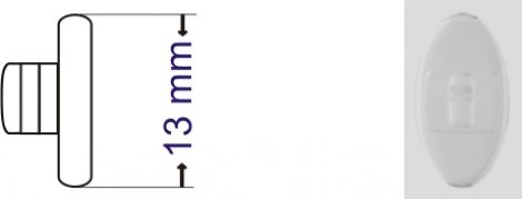 Silicon Seitensteg Halbweich/hart Oval Clicksystem