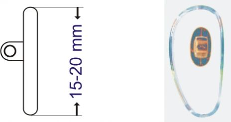 Acetat Seitenstege mit Metalleinlage Gold Schraubsystem