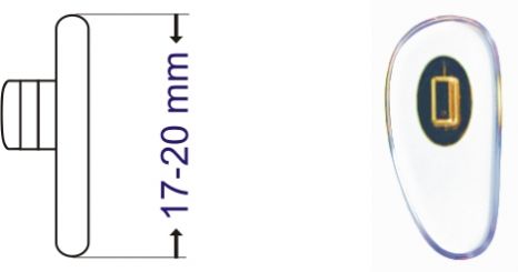 Acetat Seitenstege mit Metalleinlage Gold Clicksystem