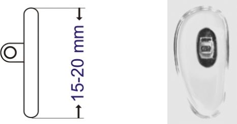 Acetat Seitenstege mit Metalleinlage Silber Schraubsystem