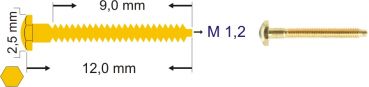 Bohrbrillenschraube, Sechsk. Gold