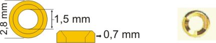 Unterlegscheiben konisch, Metall Gold